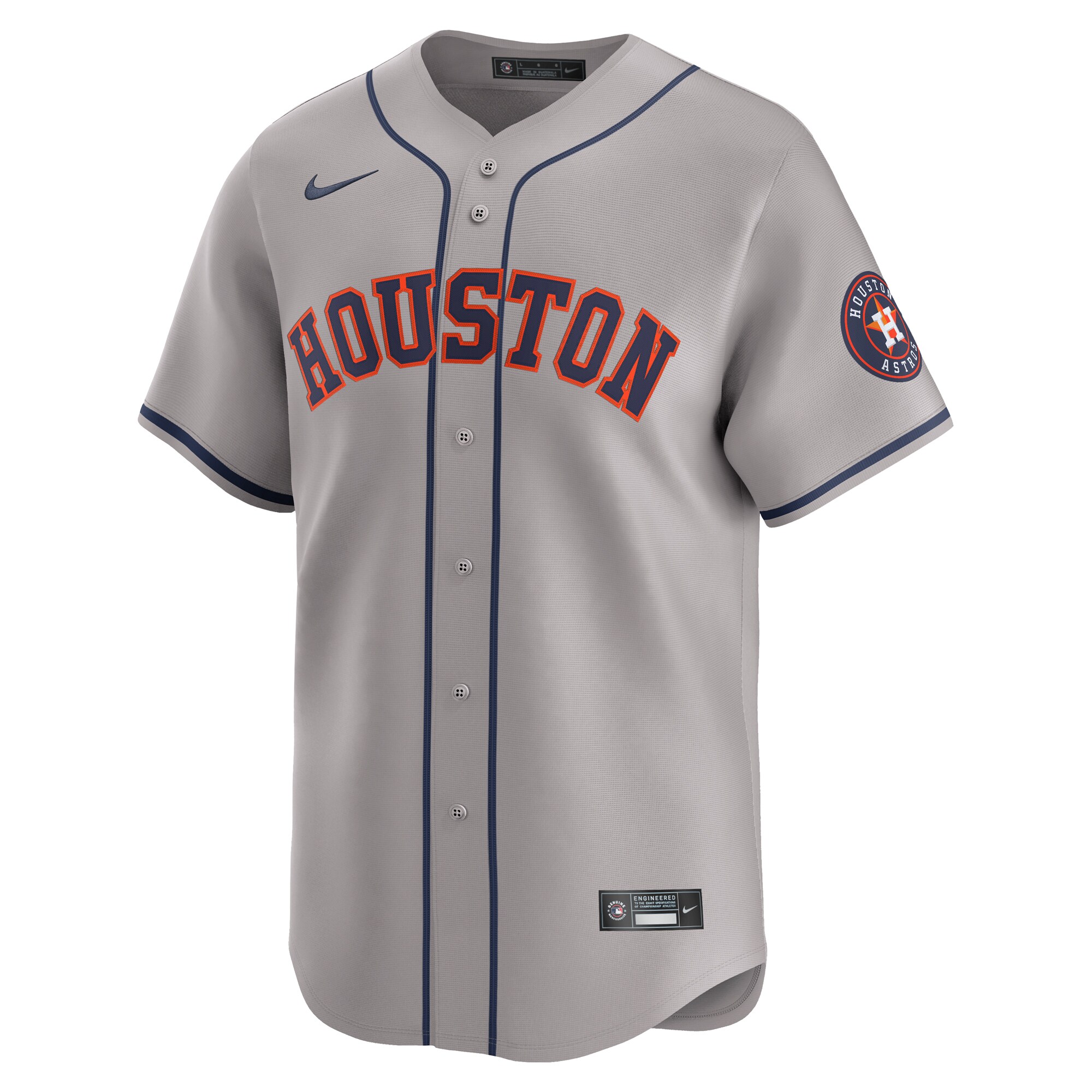 Alternative view of Houston Astros Away Limited Baseball Jersey - Gray