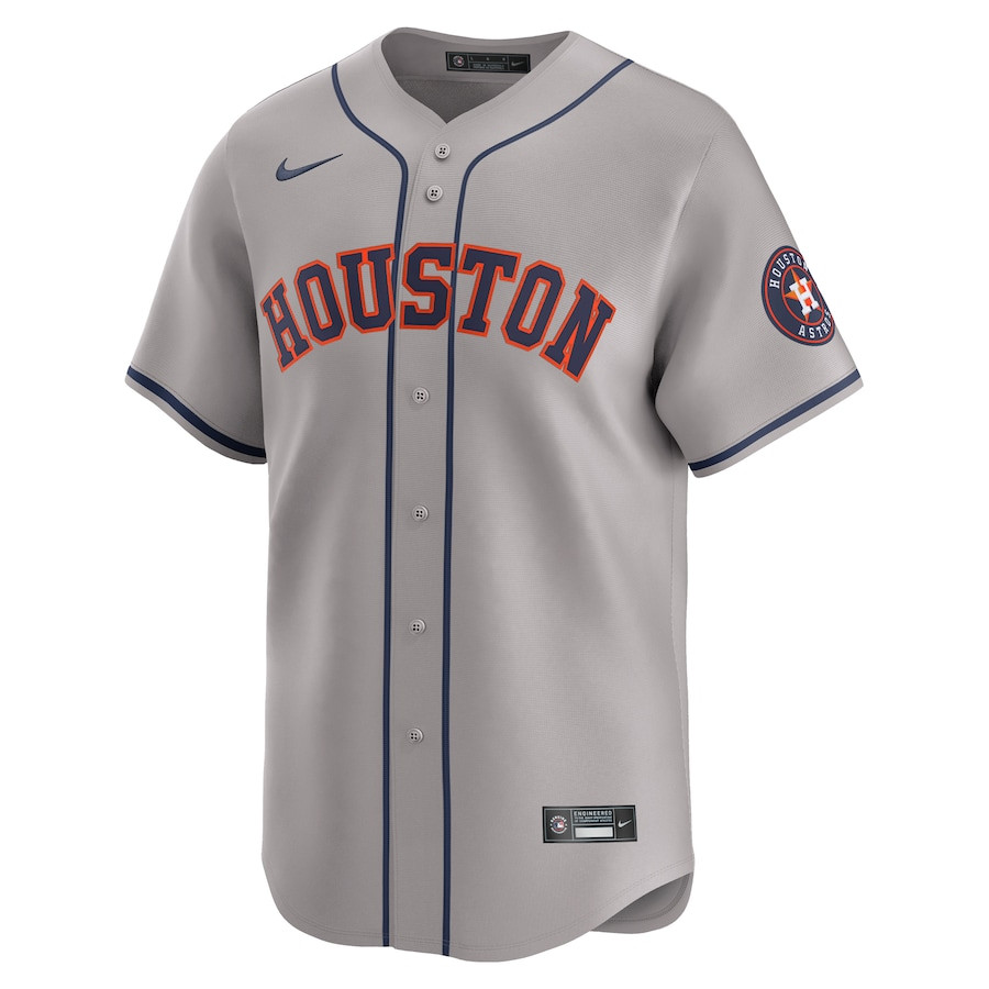 Alternative view of Houston Astros Away Limited Men Baseball Jersey - Gray 