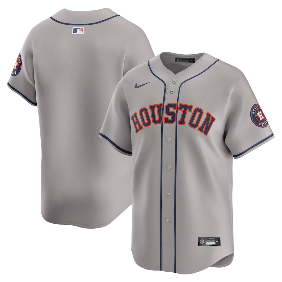 Houston Astros Away Limited Men Baseball Jersey - Gray 