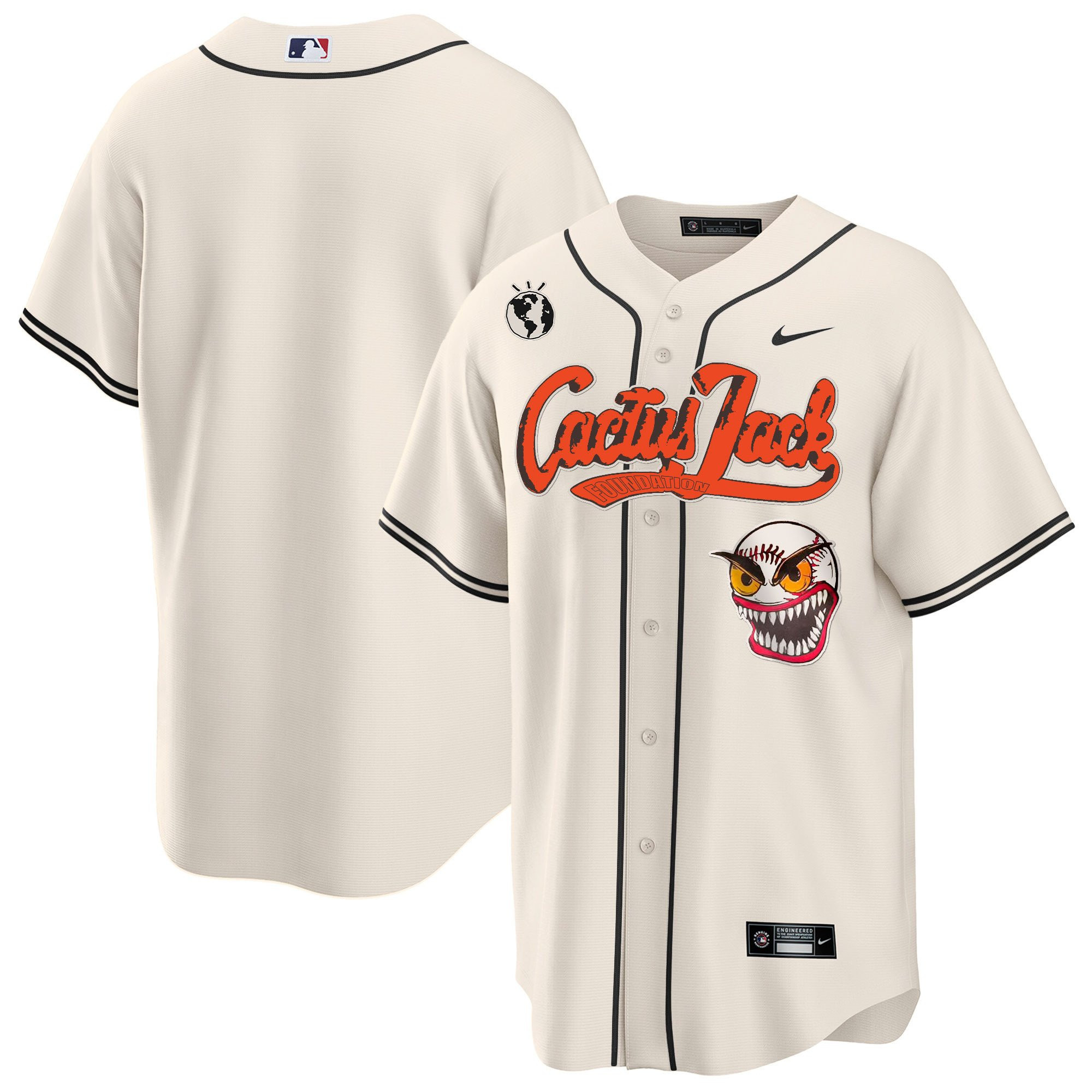 Houston Astros Cactus Jack Cream Baseball Jersey - Men