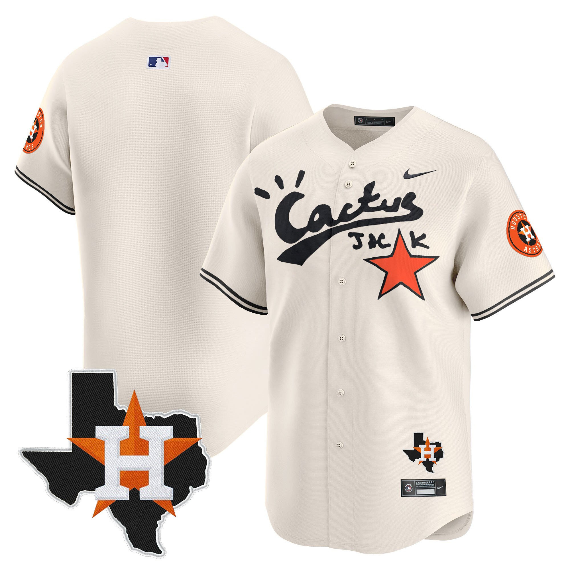 Houston Astros Cactus Jack Limited Baseball Jersey Houston Patch - Men 