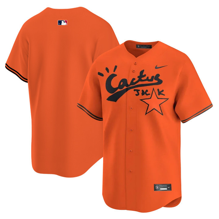 Houston Astros Cactus Jack Men Baseball Jersey - Orange