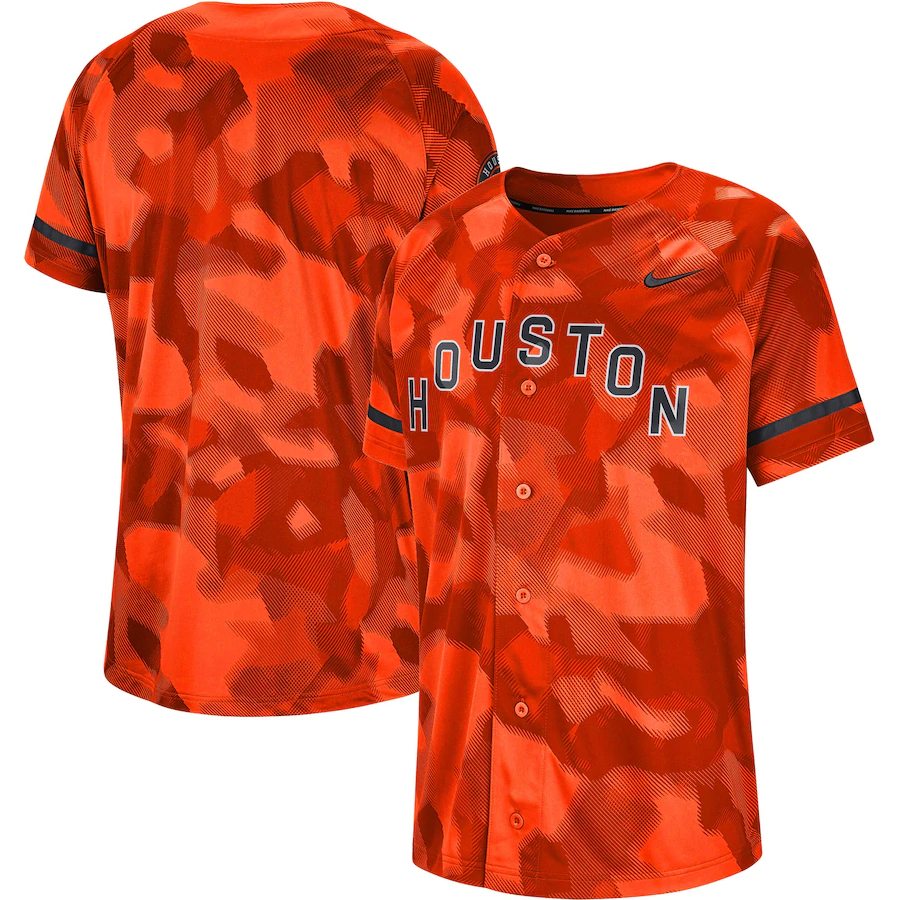 Houston Astros Camo Baseball Jersey – Orange