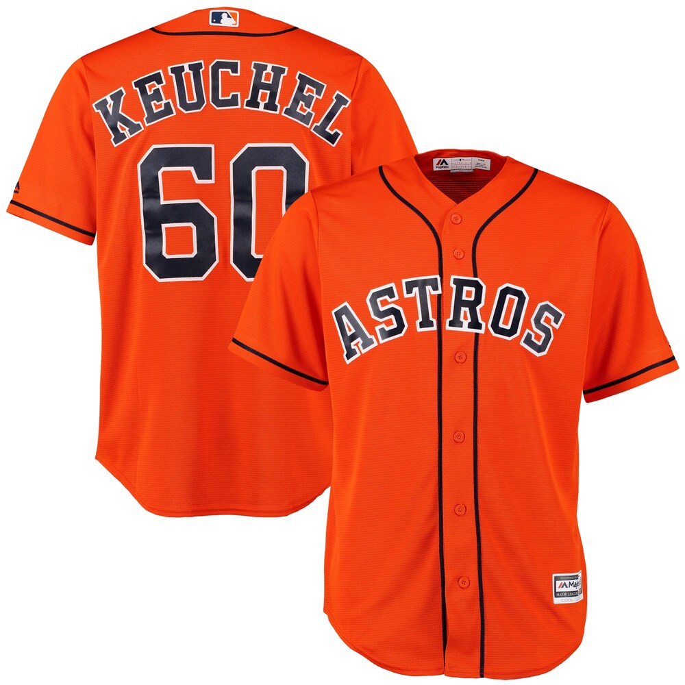 Houston Astros Dallas Keuchel Majestic Official Cool Base Player Baseball Jersey - Orange
