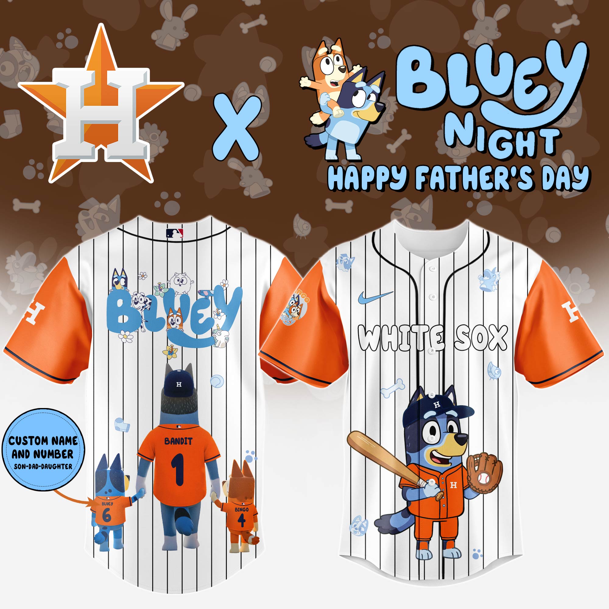 Houston Astros Happy Father’s Day Limited Edition Custom Baseball Jersey 2025