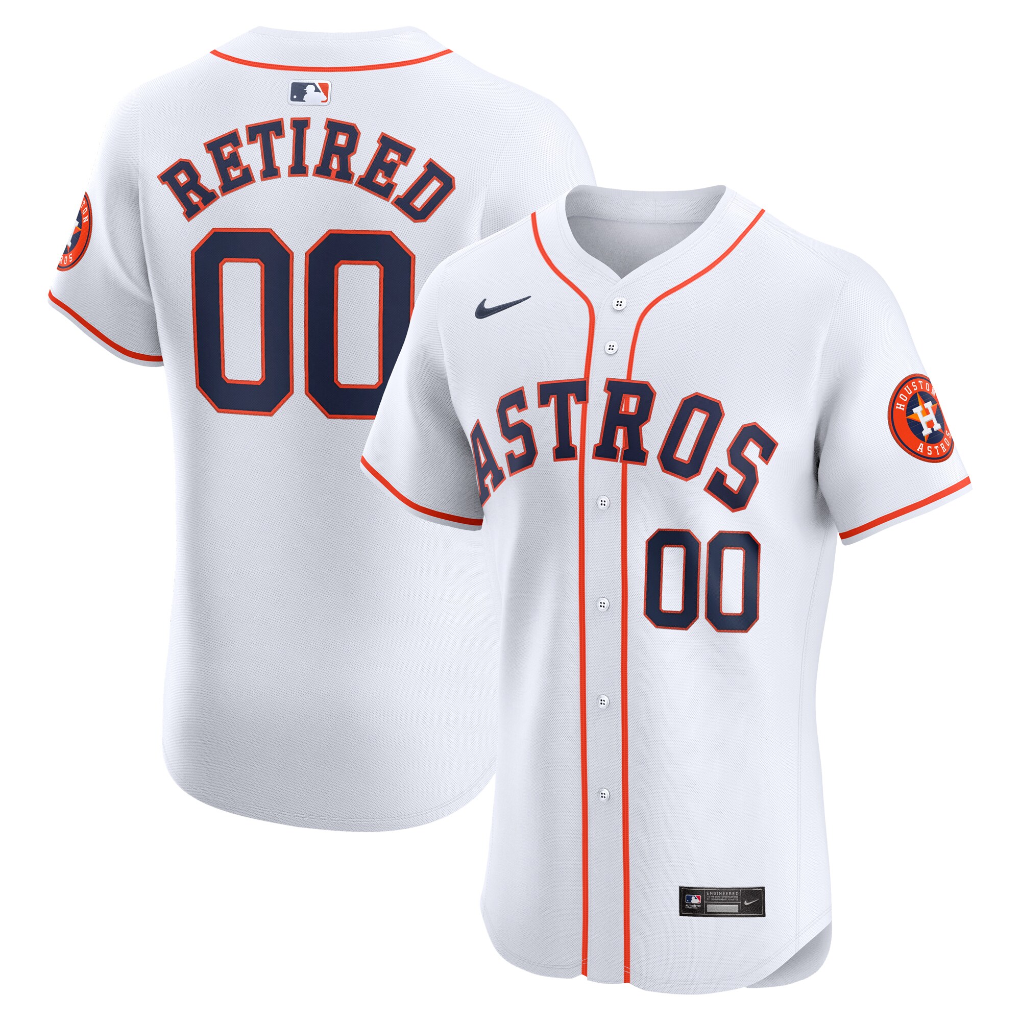 Houston Astros Home Elite Pick-a-player Retired Roster Baseball Jersey - White