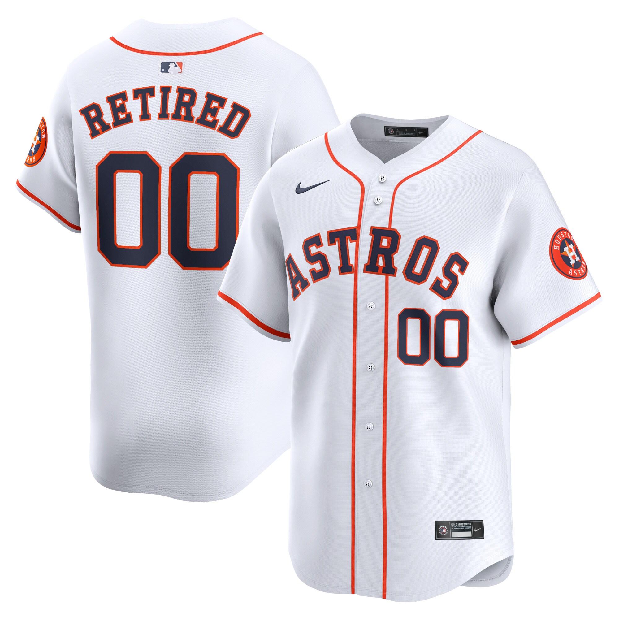 Houston Astros Home Limited Pick-a-player Retired Roster Baseball Jersey - White