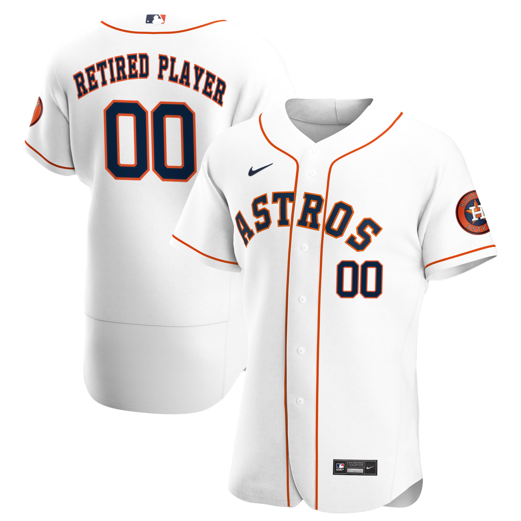 Houston Astros Home Pick-a-player Retired Roster Authentic Baseball Jersey - White