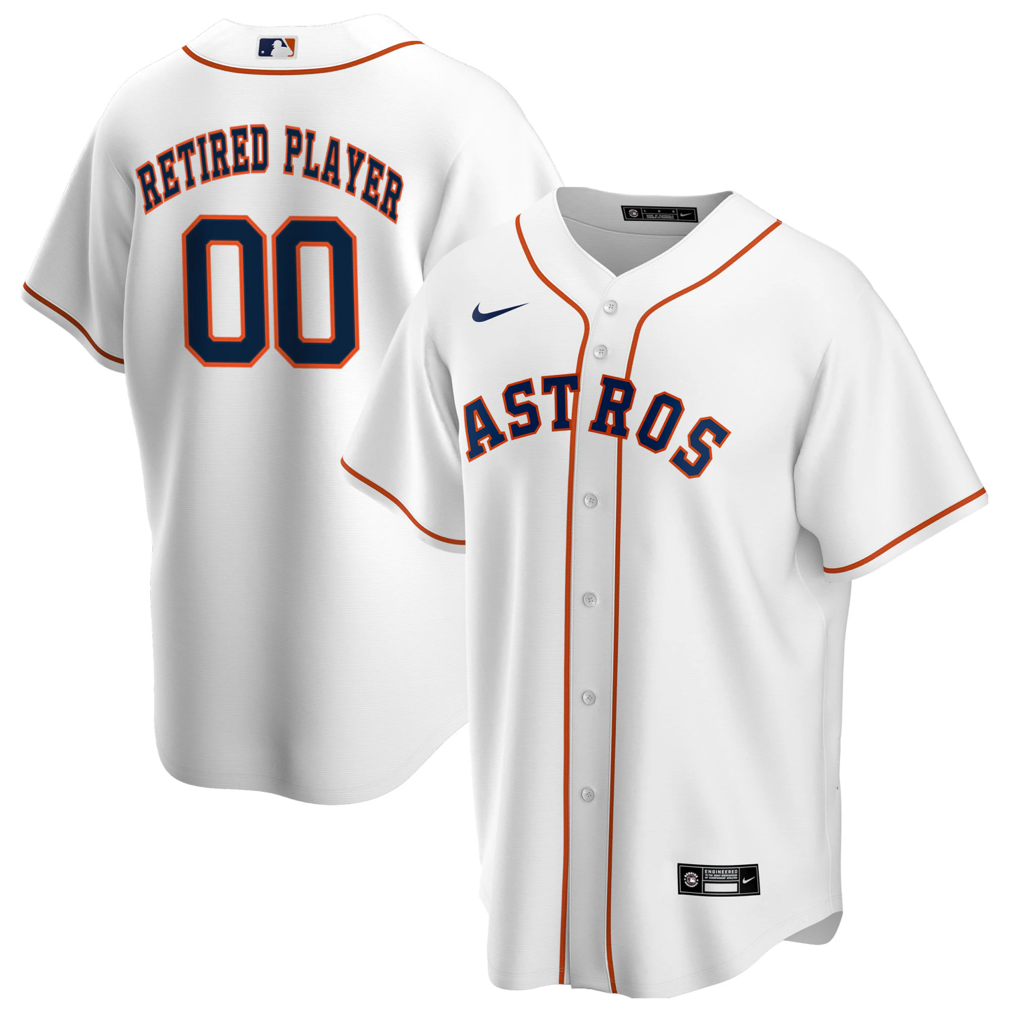 Houston Astros Home Pick-a-player Retired Roster Replica Baseball Jersey – White