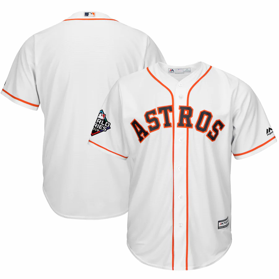 Houston Astros Majestic 2019 World Series Bound Official Cool Base Team Baseball Jersey – White