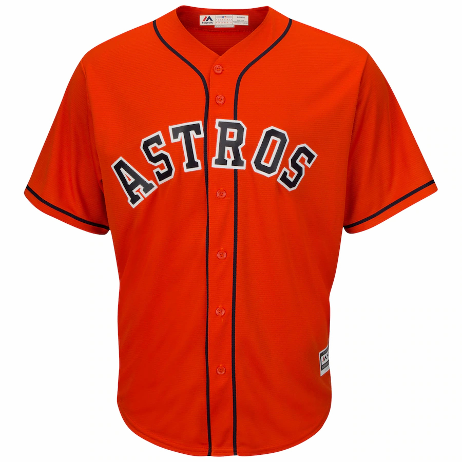 Alternative view of Houston Astros Majestic Big And Tall Cooperstown Cool Base Baseball Jersey - Multi