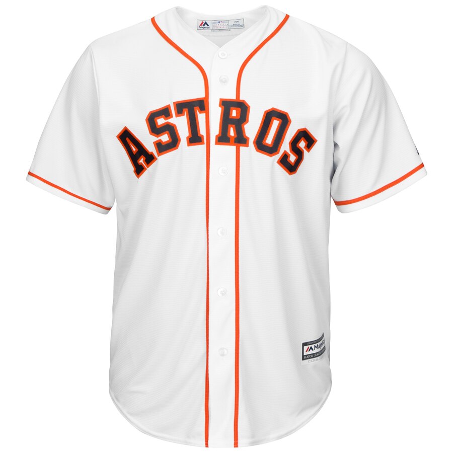 Alternative view of Houston Astros Majestic Official Cool Base Baseball Jersey – White