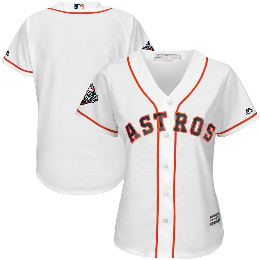 Houston Astros Majestic Women's 2019 World Series Bound Official Cool Base Team Baseball Jersey - White
