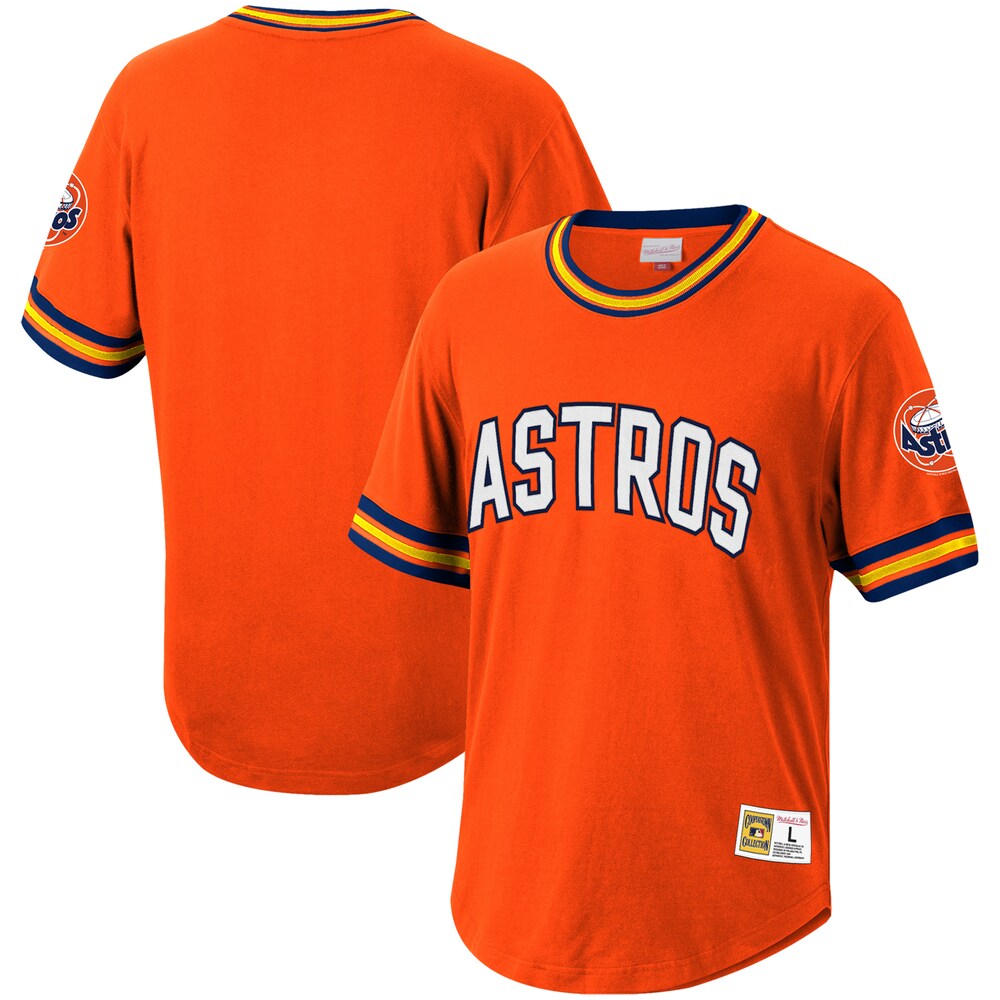 Houston Astros Mitchell & Ness Cooperstown Collection Wild Pitch Baseball Jersey T-shirt - Orange