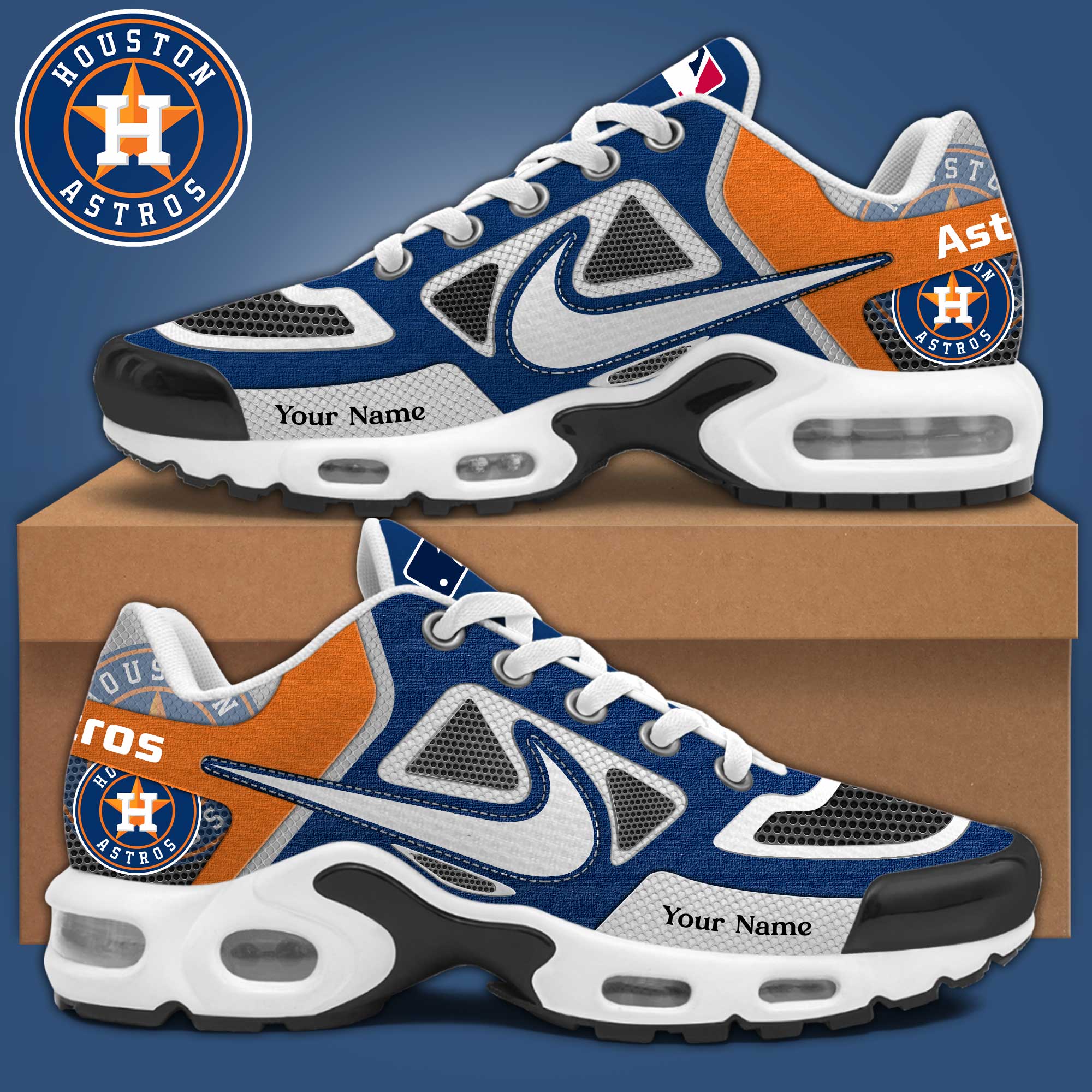 Houston Astros Mlb Air Max Plus Shoes Custom Name Custom Baseball Jersey