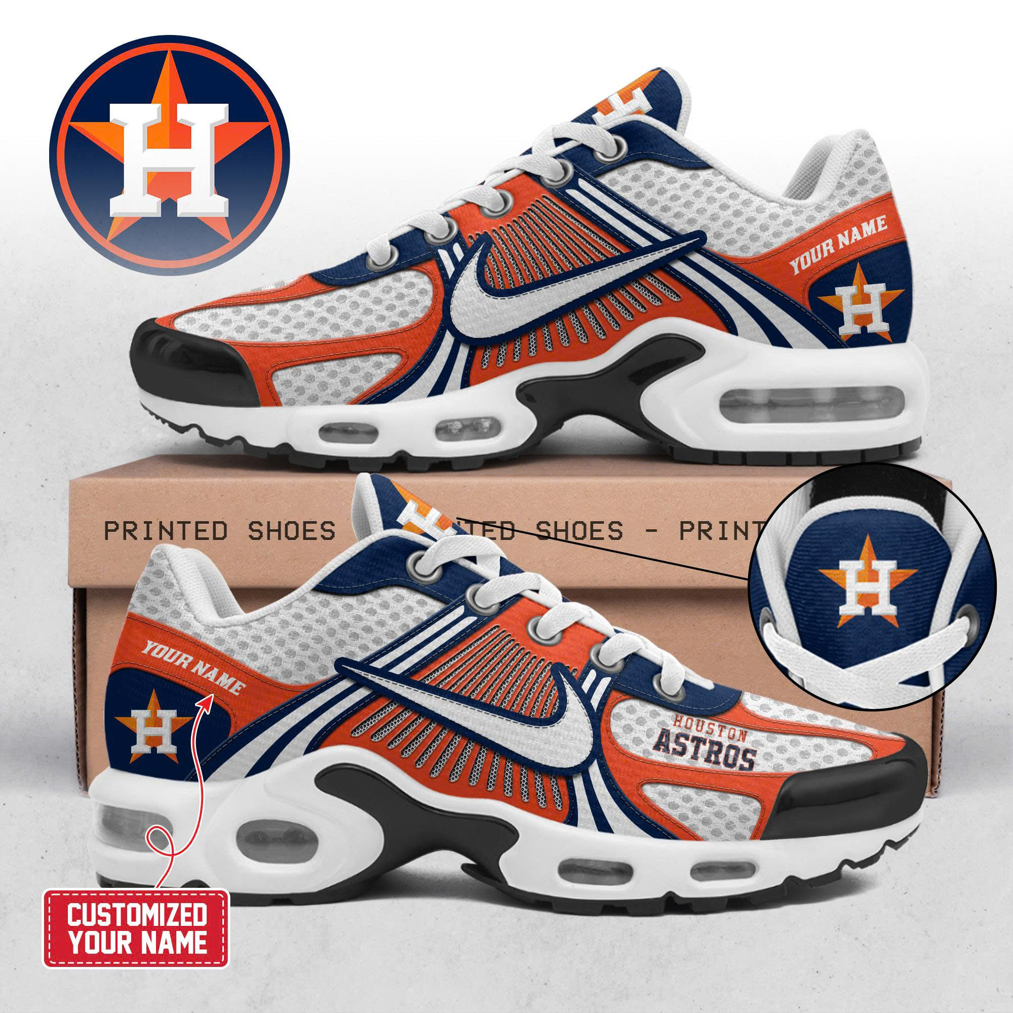 Houston Astros Mlb X Air Max Plus Shoes Nike 1 Custom Name Custom Baseball Jersey