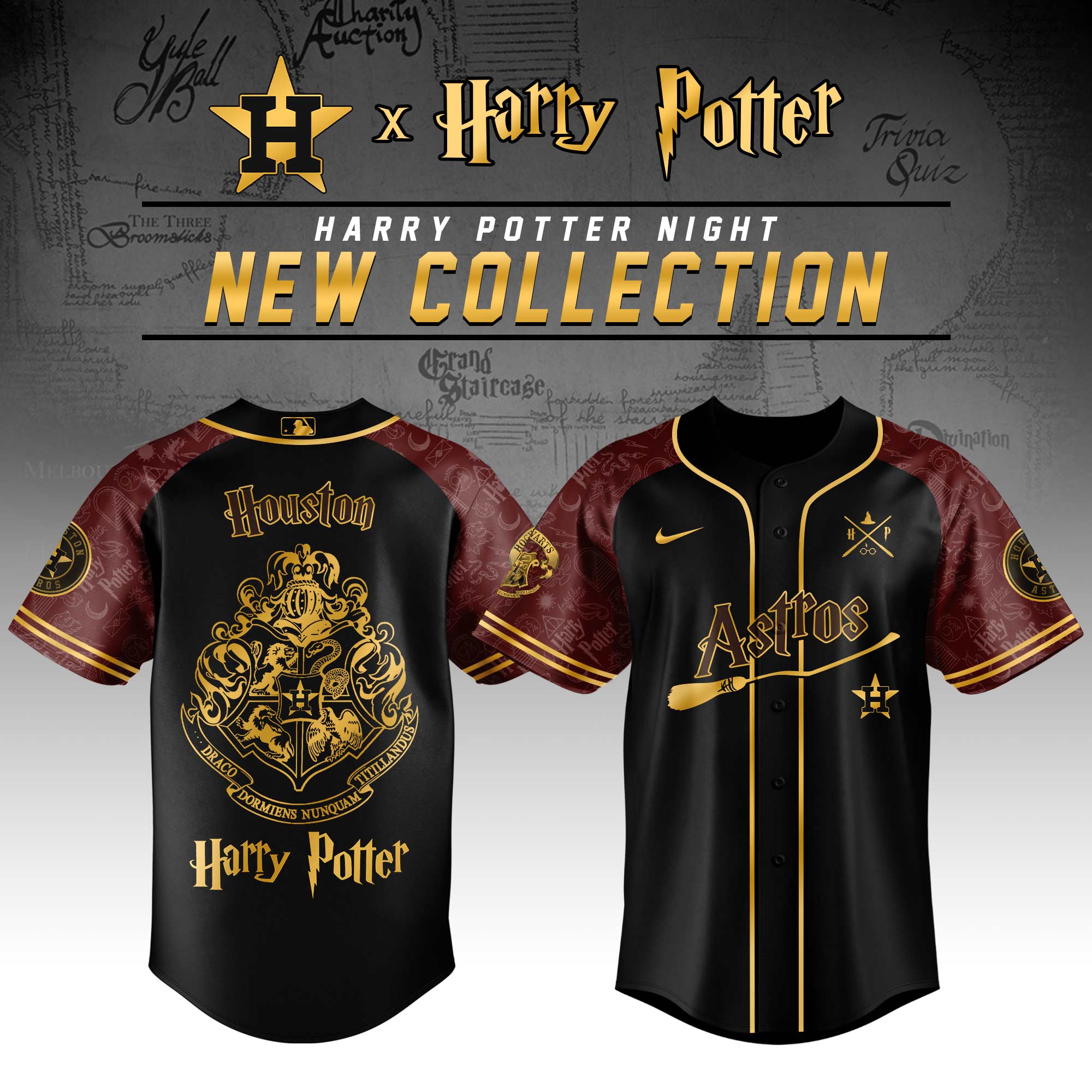 Houston Astros Mlb X Harry Potter Limited Edition Custom Baseball Jersey 2025