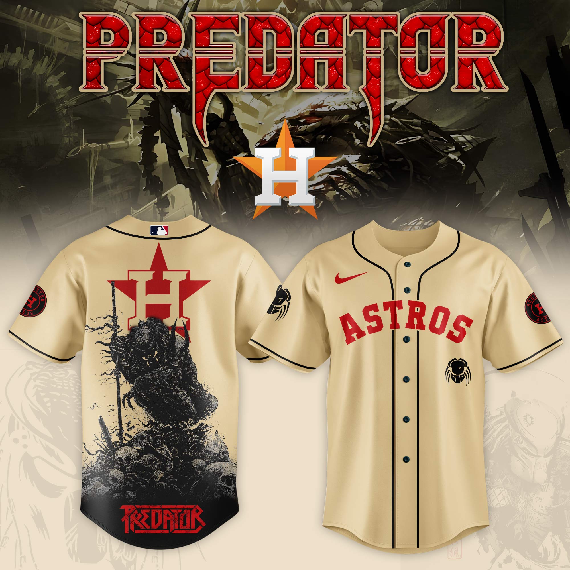Houston Astros Mlb X Predator Custom Baseball Jersey