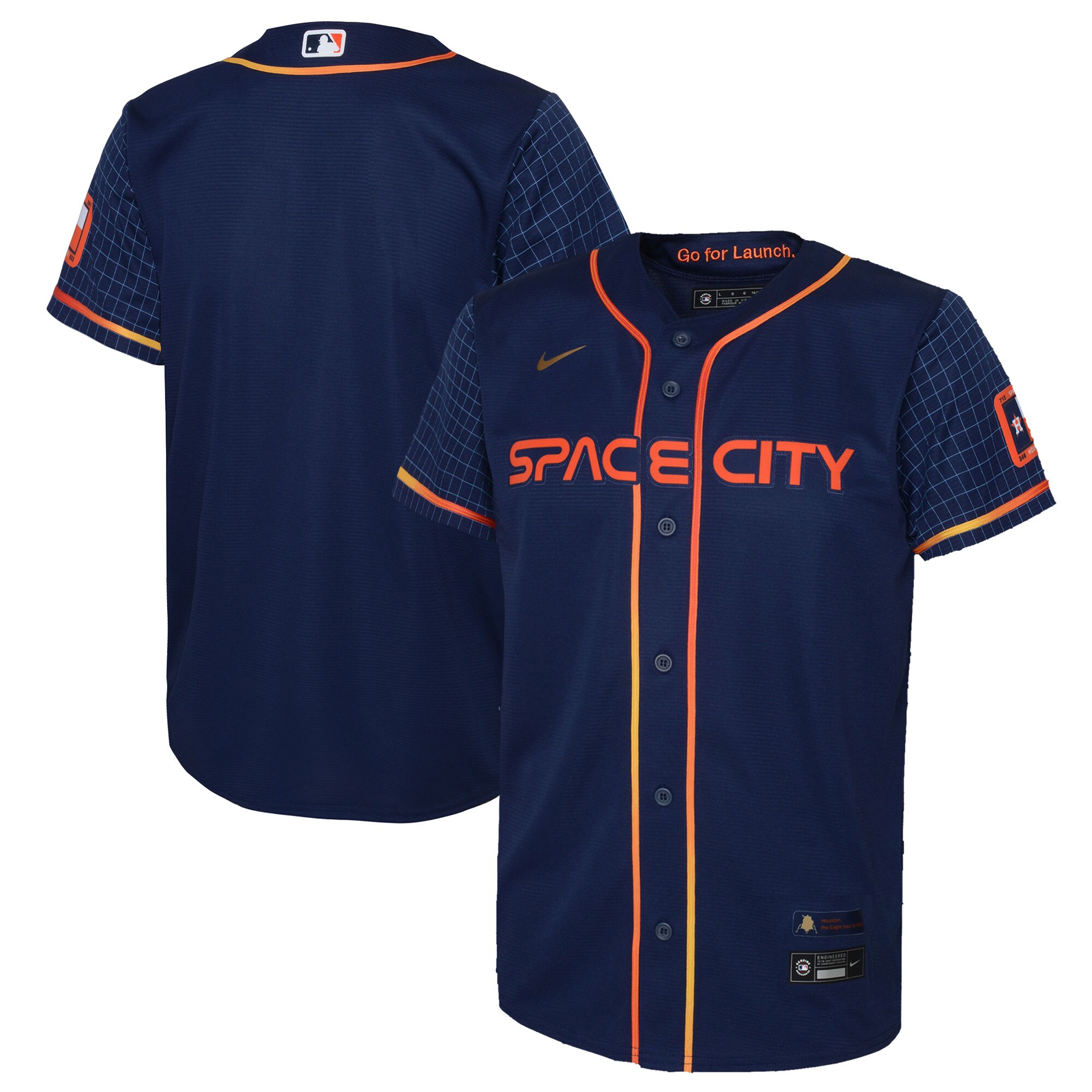 Alternative view of Houston Astros Preschool 2022 City Connect Replica Baseball Jersey - Navy