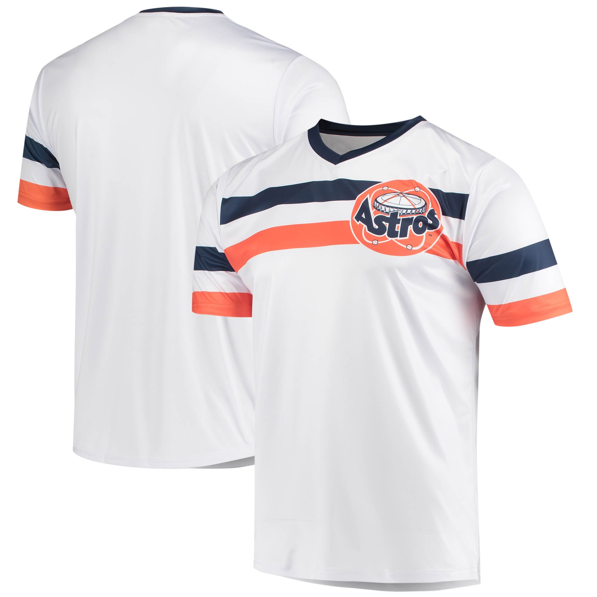Houston Astros Stitches Cooperstown Collection V-neck Baseball Jersey - White