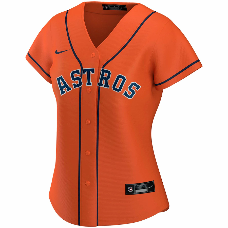 Alternative view of Houston Astros Women's Alternate 2020 Replica Team Baseball Jersey ÃƒÂ¢Ã¢â€šÂ¬Ã¢â‚¬Å“ Orange