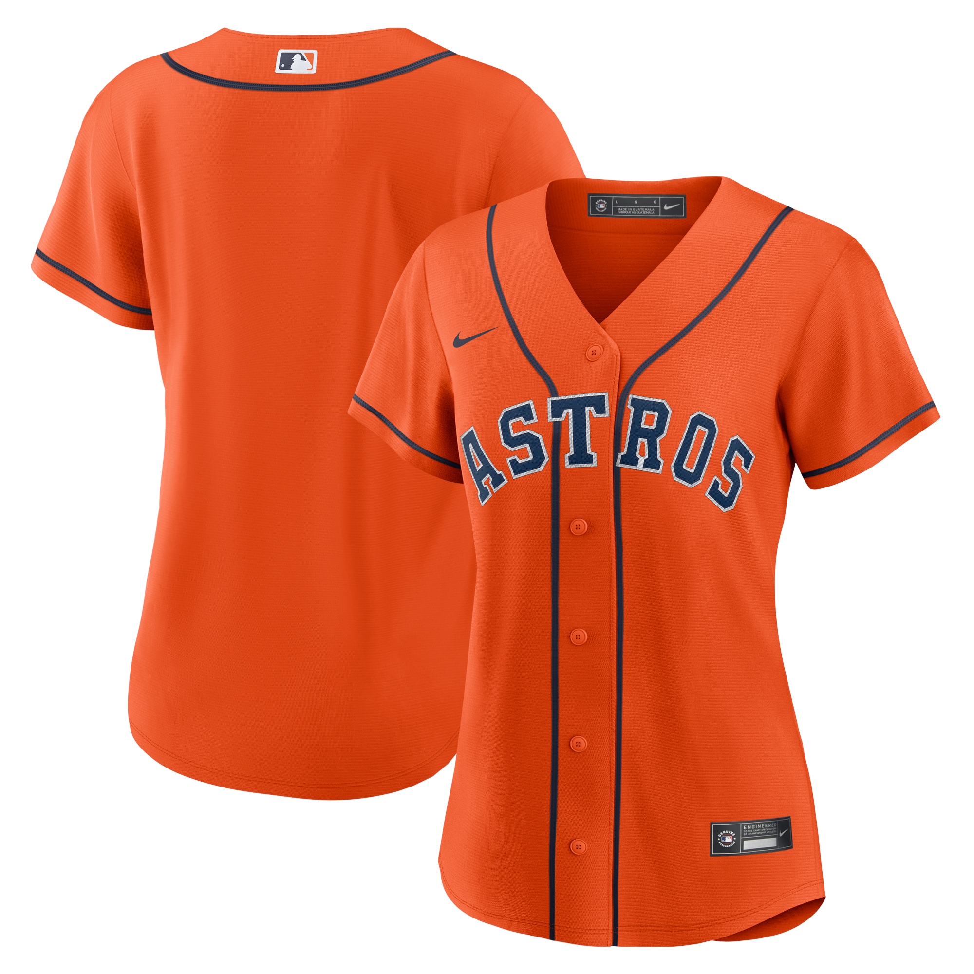 Houston Astros Women's Alternate Replica Team Baseball Jersey - Orange