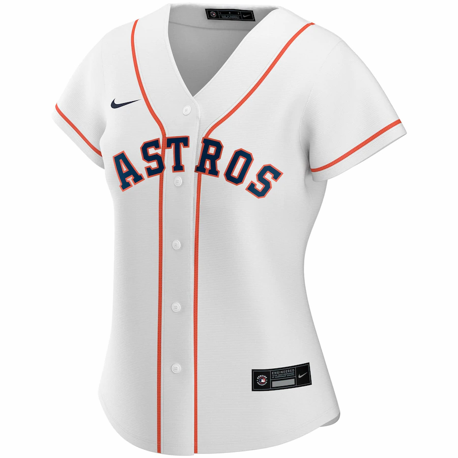 Alternative view of Houston Astros Women's Home 2020 Replica Team Baseball Jersey ÃƒÂ¢Ã¢â€šÂ¬Ã¢â‚¬Å“ White
