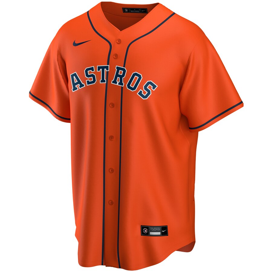 Alternative view of Houston Astros Youth Alternate 2020 Replica Team Baseball Jersey - Orange