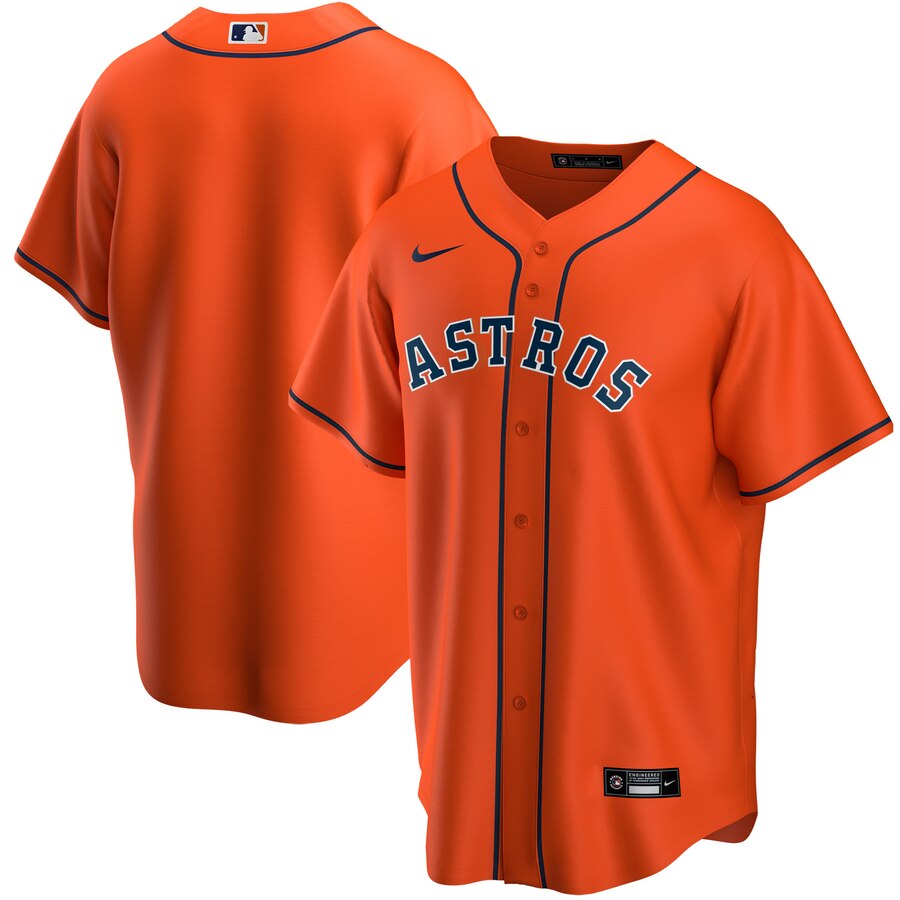Houston Astros Youth Alternate 2020 Replica Team Baseball Jersey - Orange