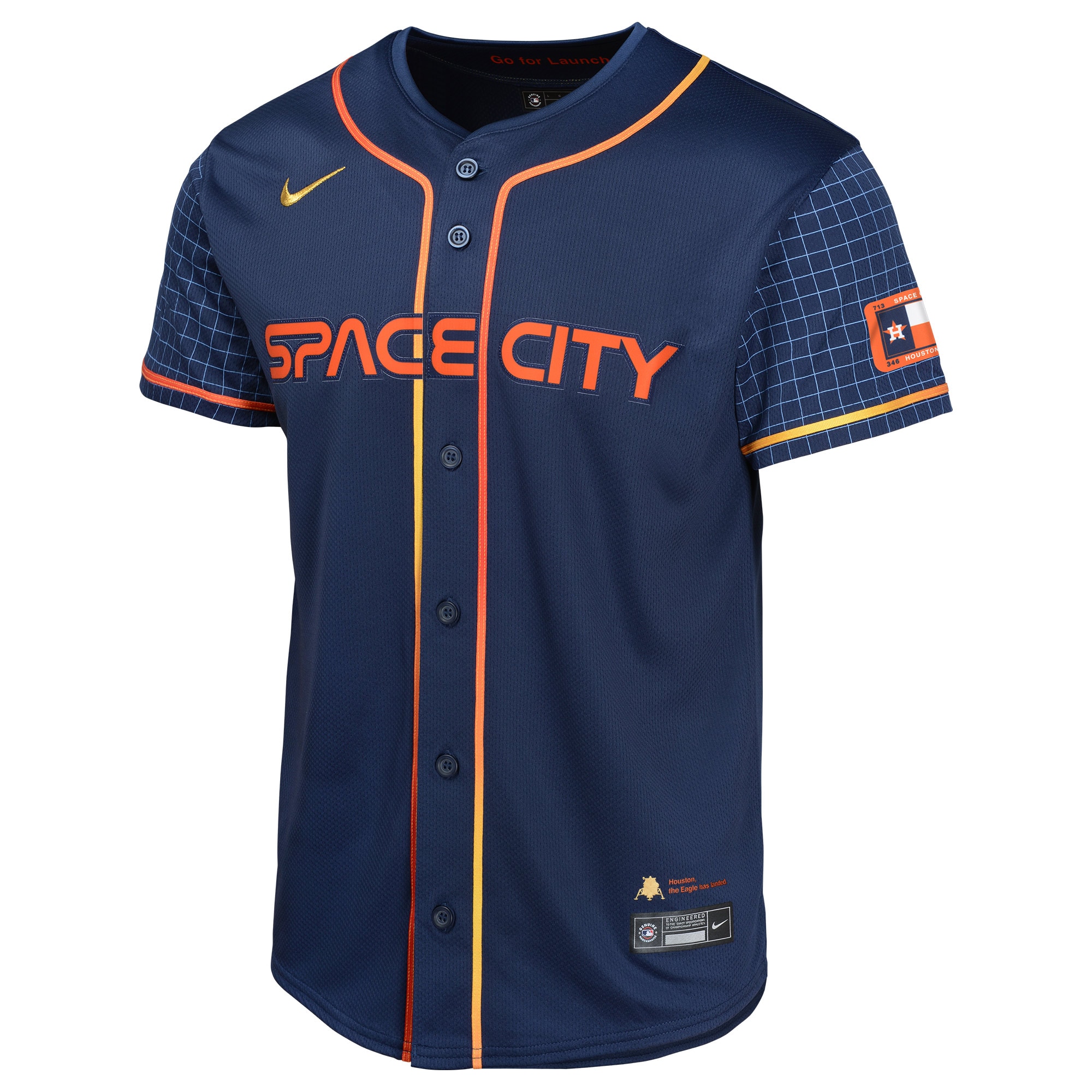 Alternative view of Houston Astros Youth City Connect Limited Baseball Jersey - Navy