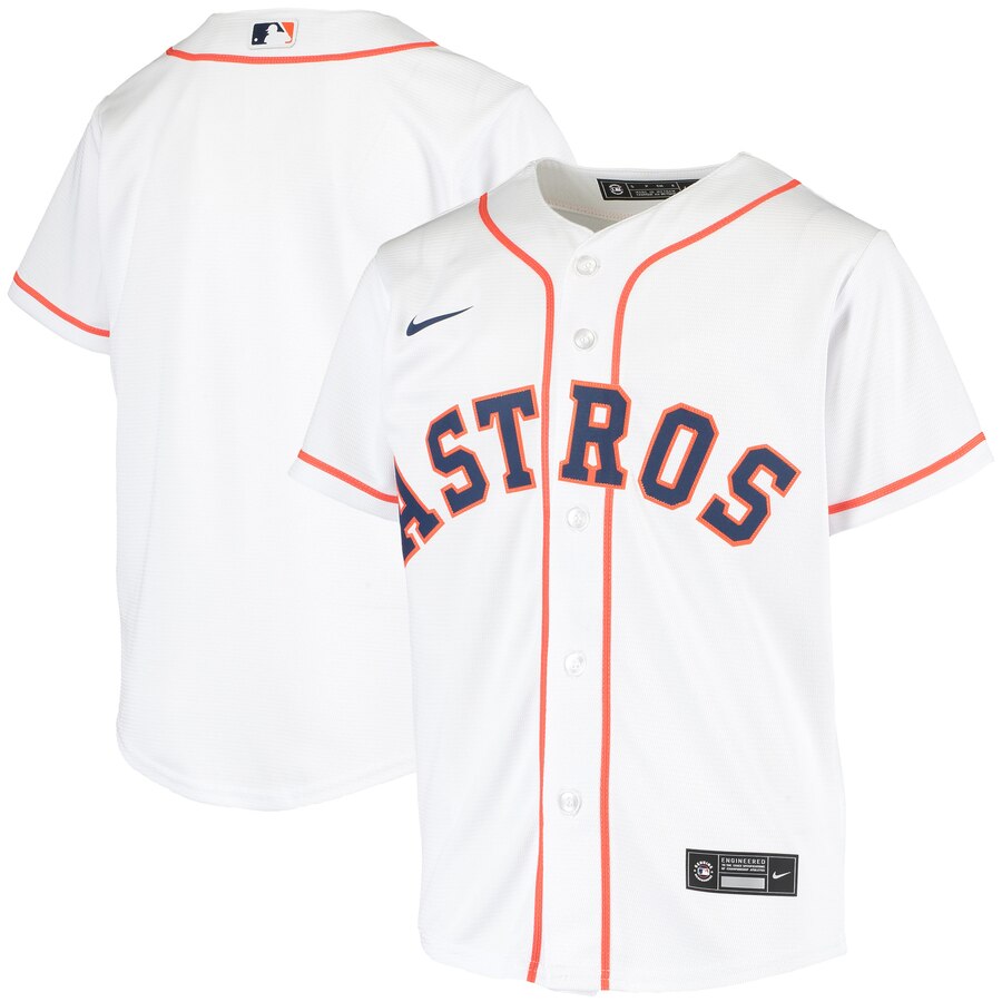 Houston Astros Youth Home 2020 Replica Team Baseball Jersey - White