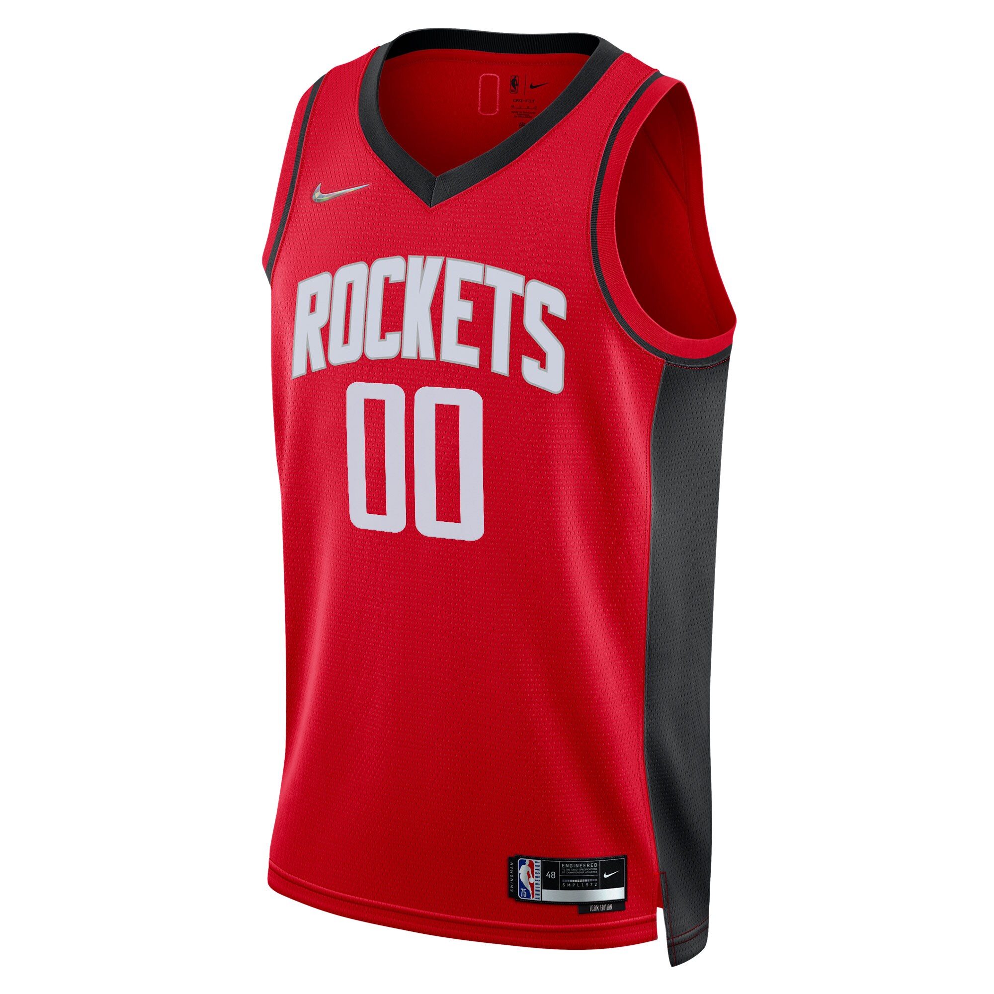 Alternative view of Houston Rockets 2021/22 Diamond Swingman Custom Basketball Jersey - Icon Edition - Red