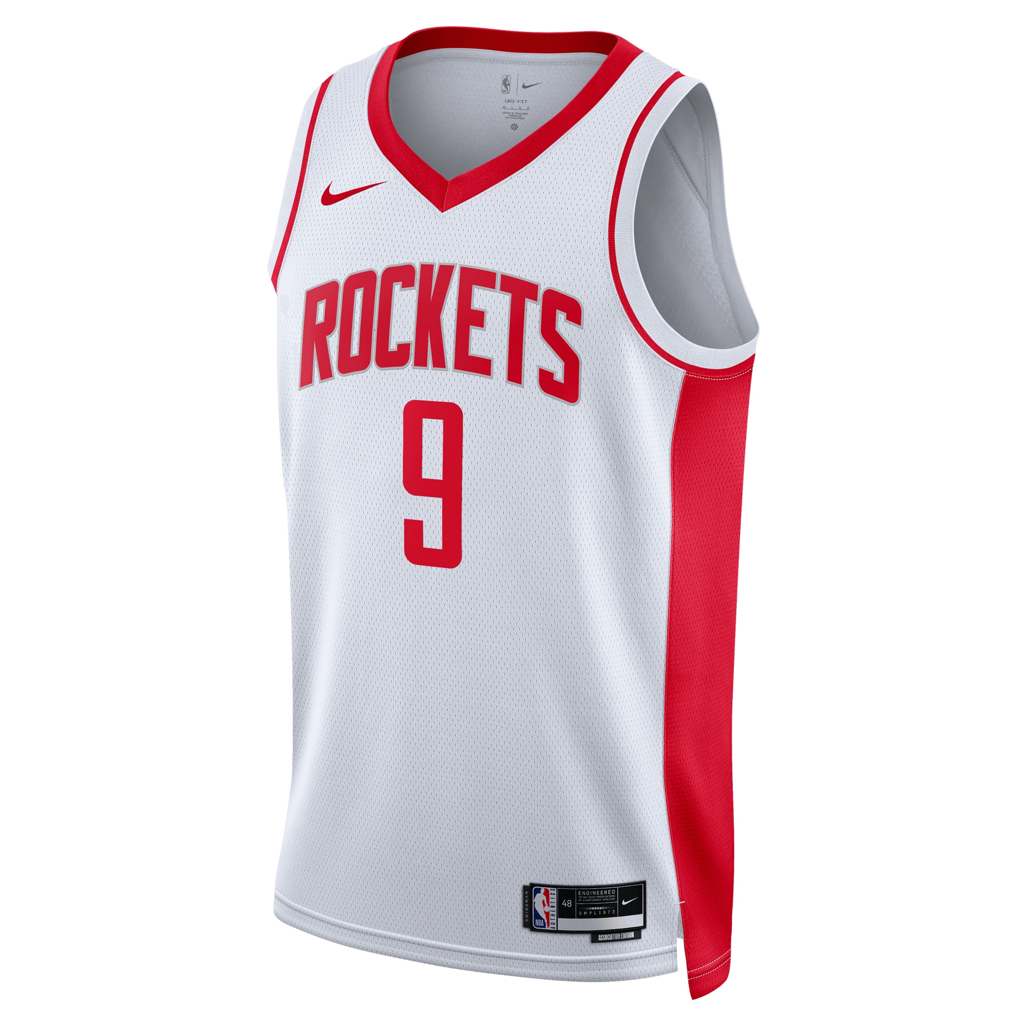 Alternative view of Houston Rockets Association Edition Swingman Basketball Jersey - White - Dillon Brooks - Unisex - JS448 