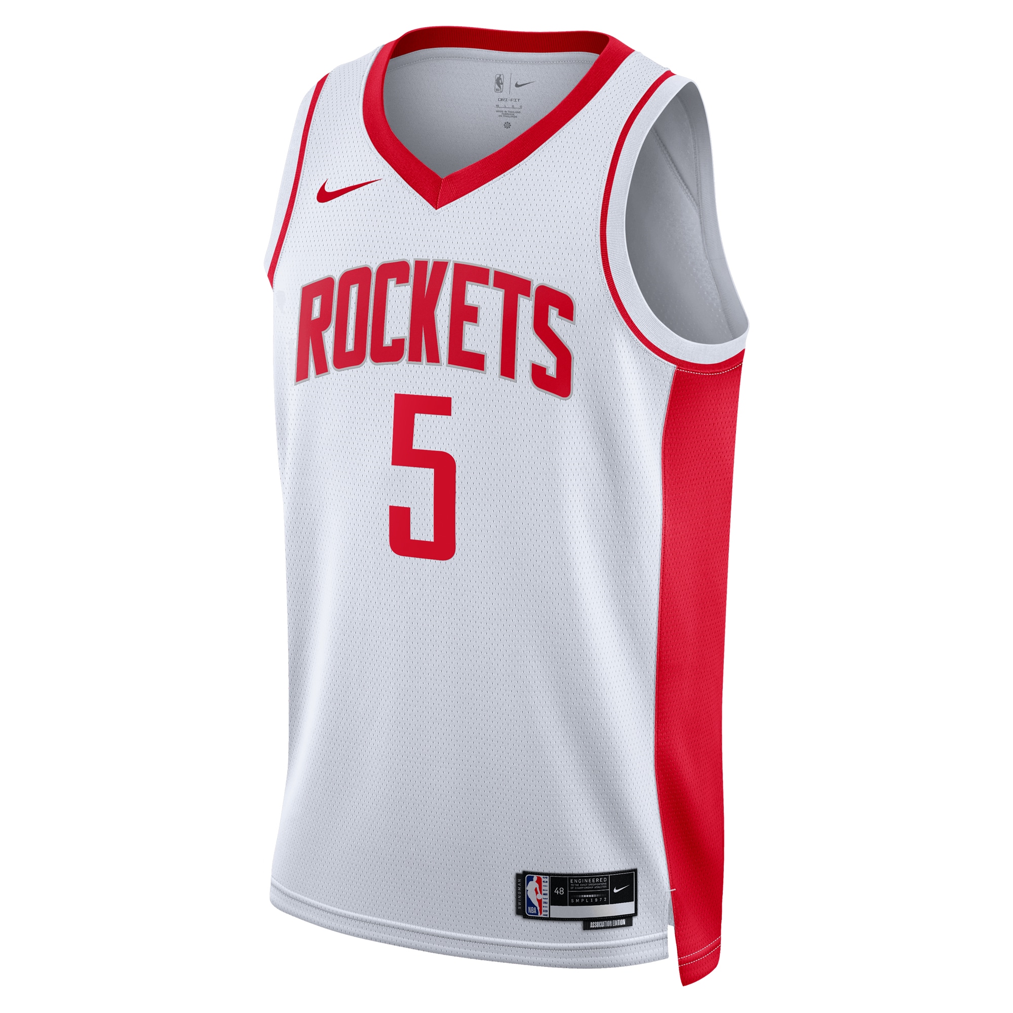 Alternative view of Houston Rockets Association Edition Swingman Basketball Jersey - White - Fred VanVleet - Unisex - JS315 