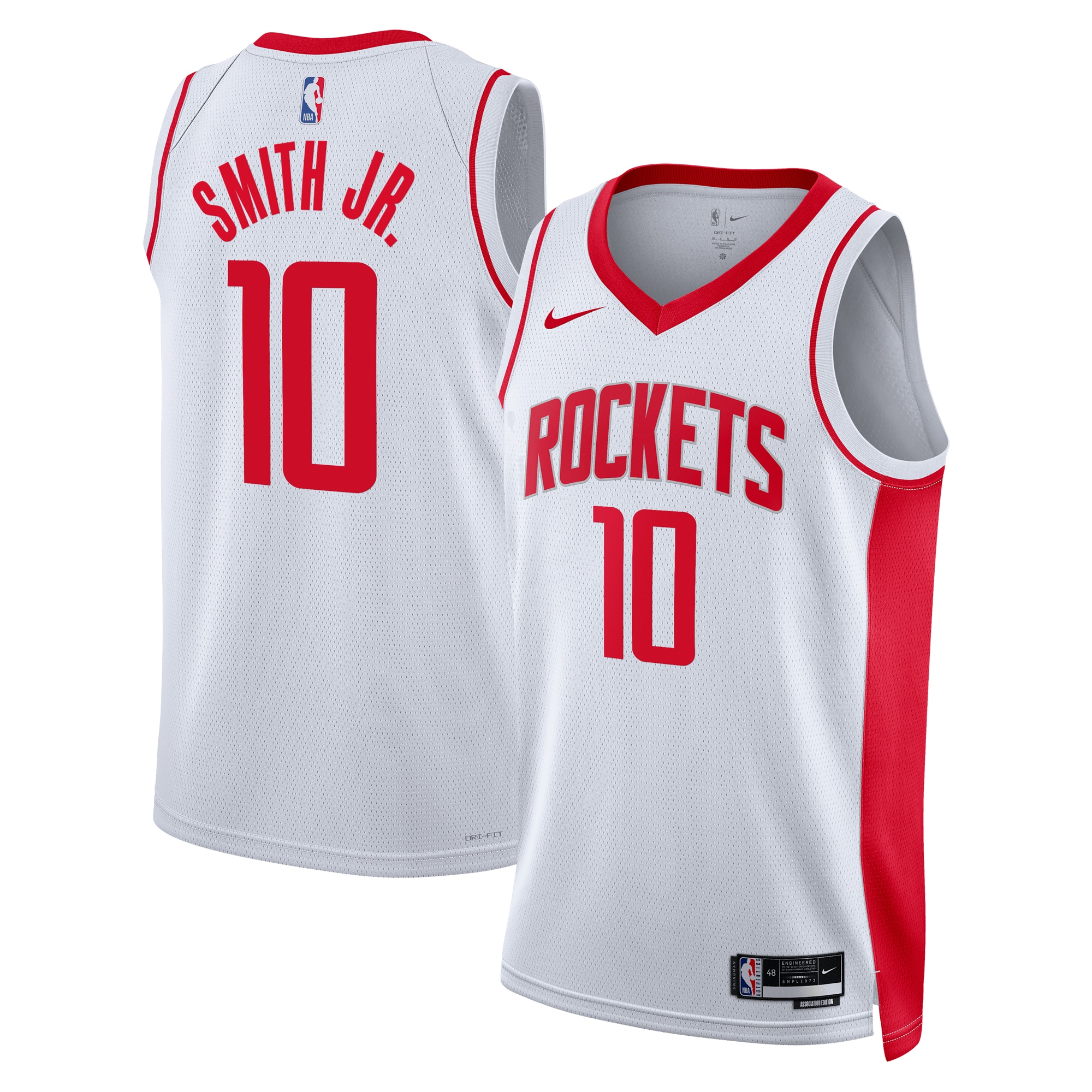 Houston Rockets Association Edition Swingman Basketball Jersey - White - Jabari Smith Jr. - Unisex - JS117 