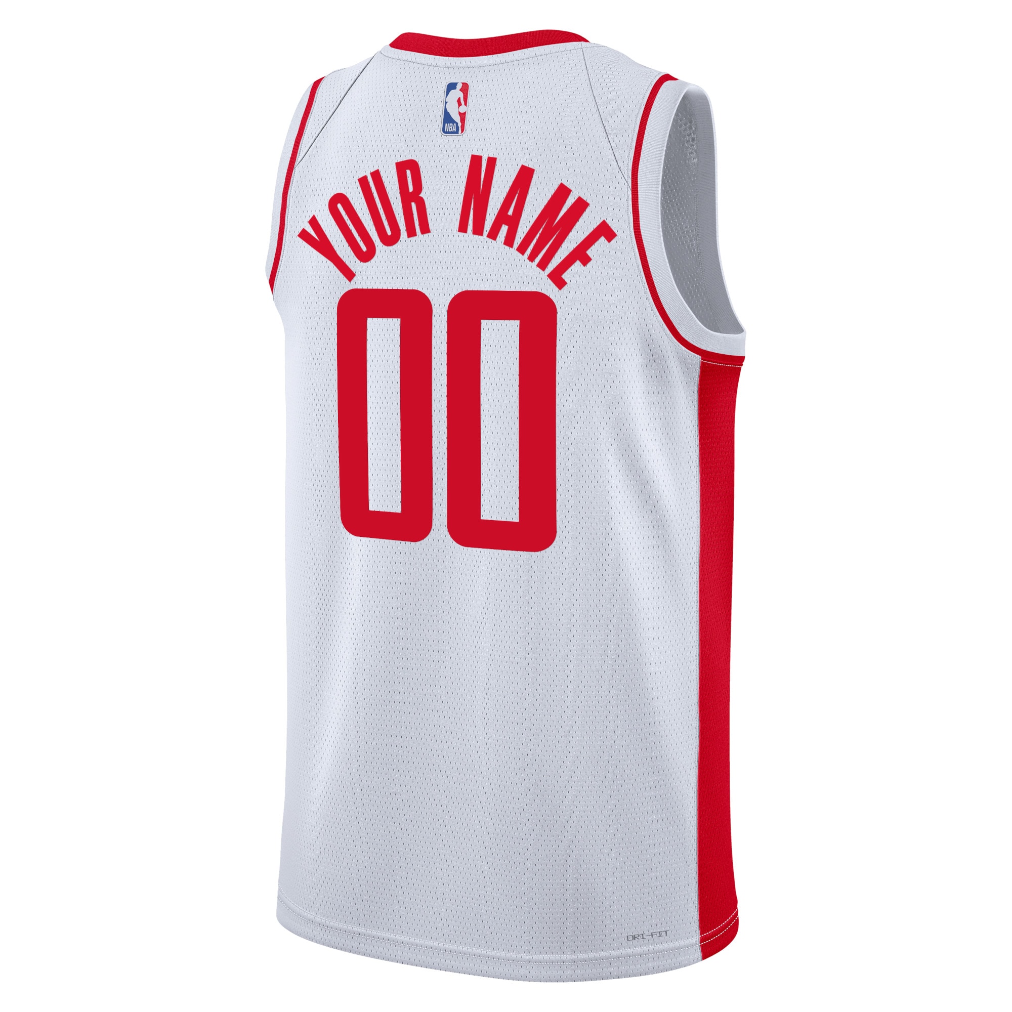 Alternative view of Houston Rockets Association Swingman Basketball Jersey - Custom - Unisex - JS263 