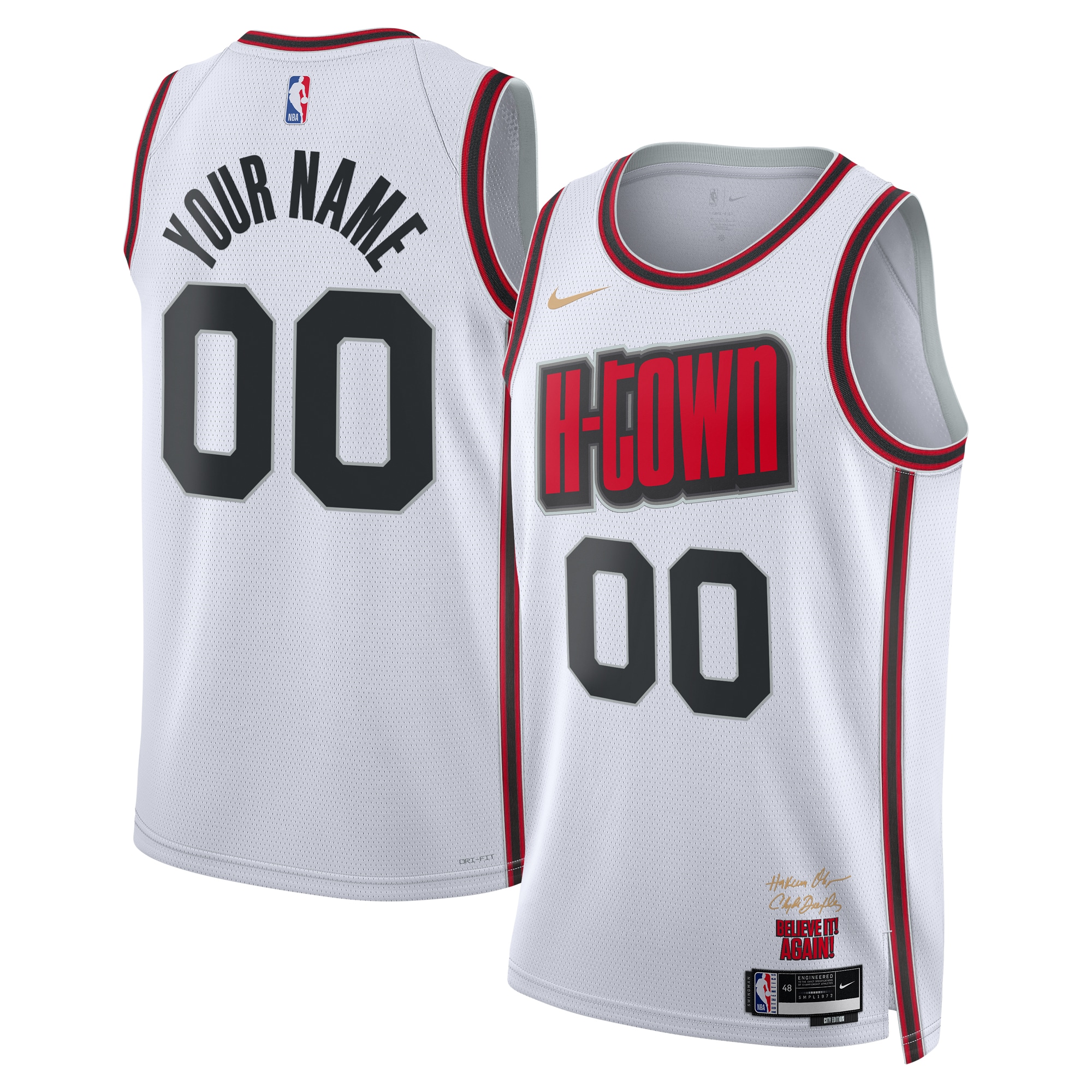 Houston Rockets City Edition Swingman Basketball Jersey 2024 - Custom - Unisex - JS699 