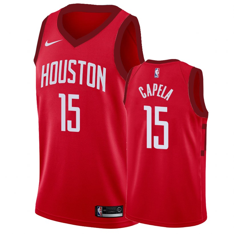 Houston Rockets Clint Capela #15 Red Earned Edition Basketball Jersey