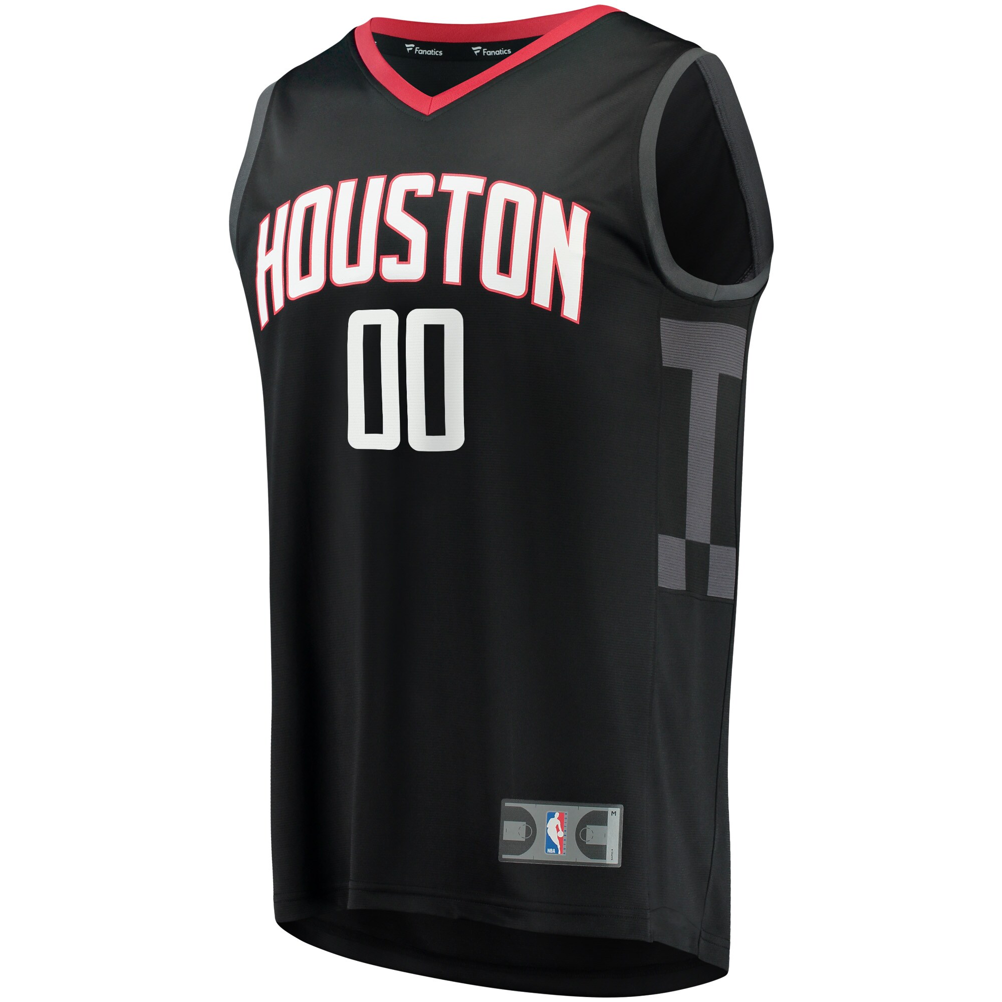 Alternative view of Houston Rockets Fanatics Fast Break Replica Custom Basketball Jersey - Statement Edition - Black