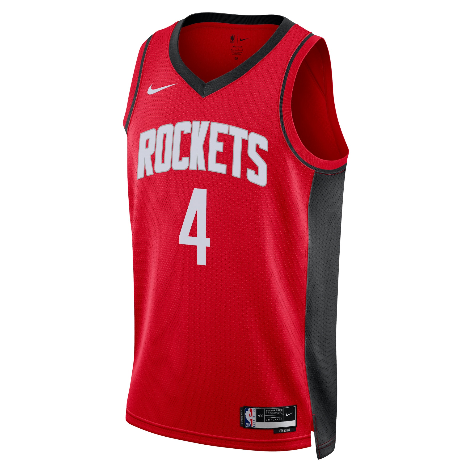 Houston Rockets Icon Edition Swingman Basketball Jersey - Red - Jalen Green - Unisex - JS694 