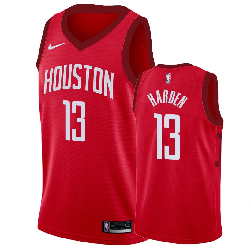 Houston Rockets James Harden #13 Red Earned Edition Basketball Jersey