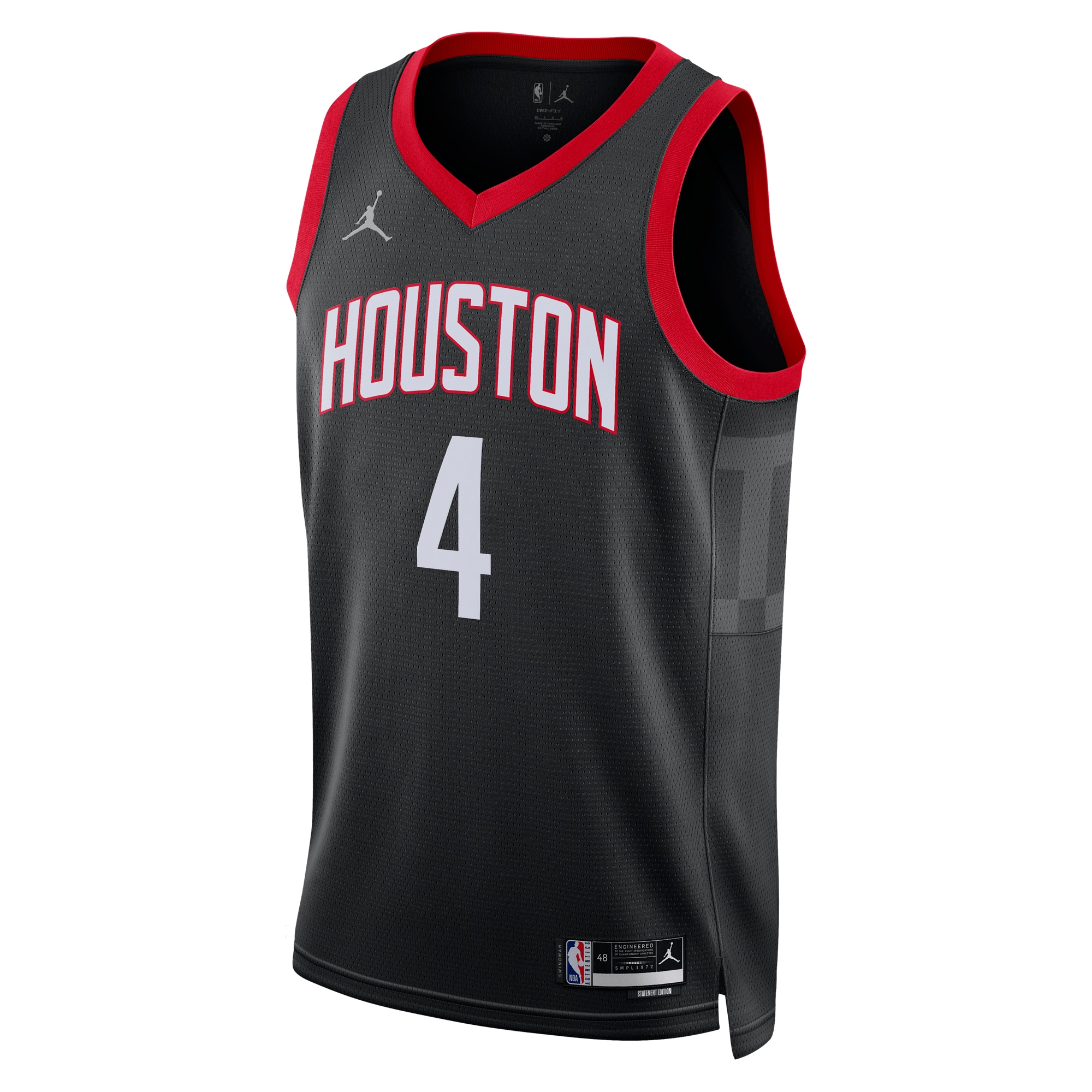 Alternative view of Houston Rockets Jordan Statement Swingman Basketball Jersey - Black - Jalen Green - Mens - JS991 