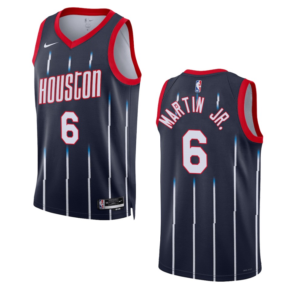 Houston Rockets Kenyon Martin Jr. 2022-23 City Edition Navy Swingman Basketball Jersey