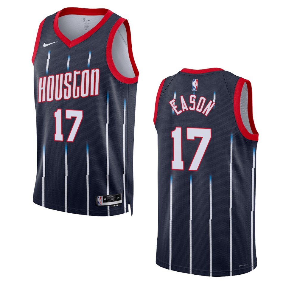 Houston Rockets Tari Eason 2022-23 City Edition Navy Swingman Basketball Jersey