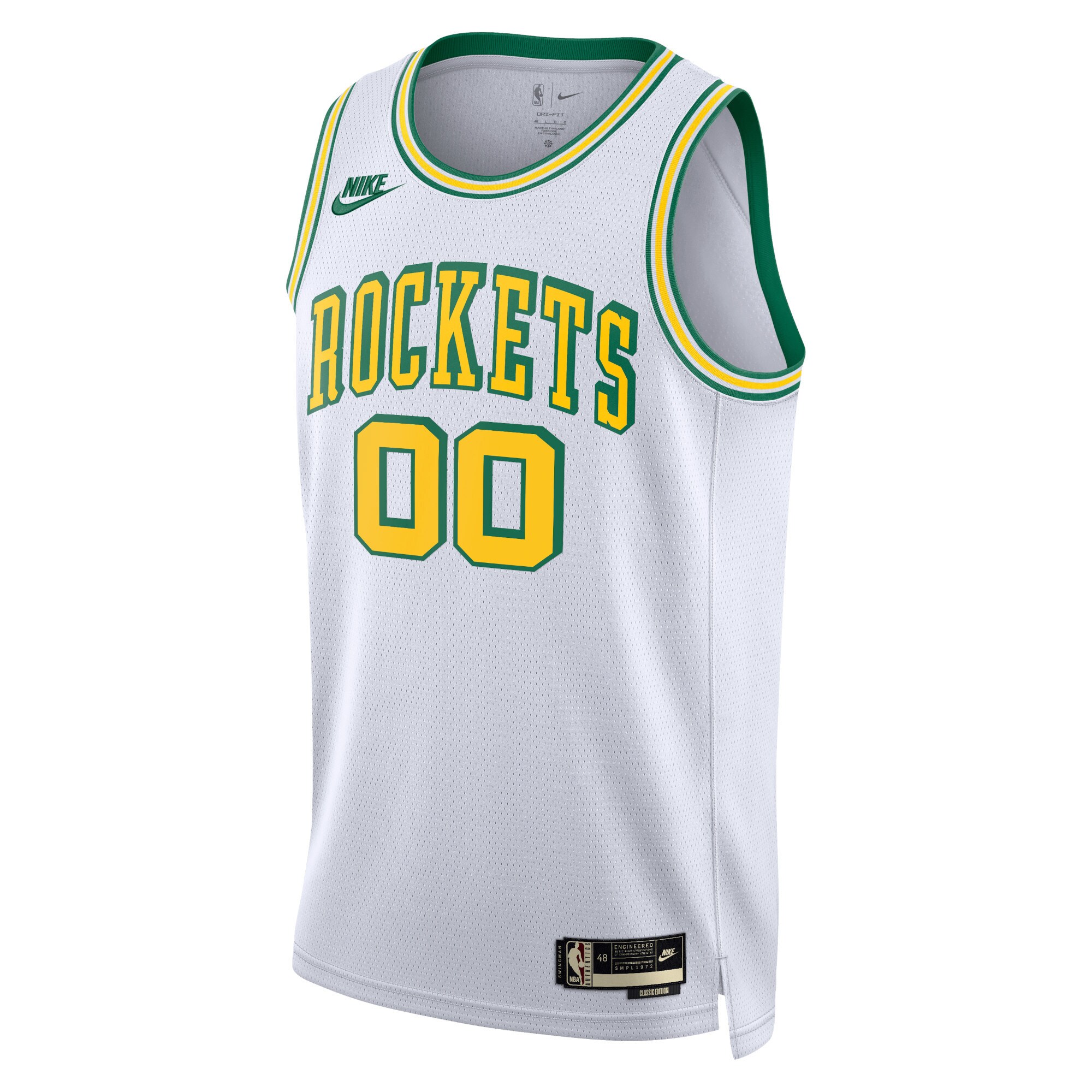 Alternative view of Houston Rockets Unisex 2022/23 Custom Swingman Basketball Jersey - Classic Edition - White