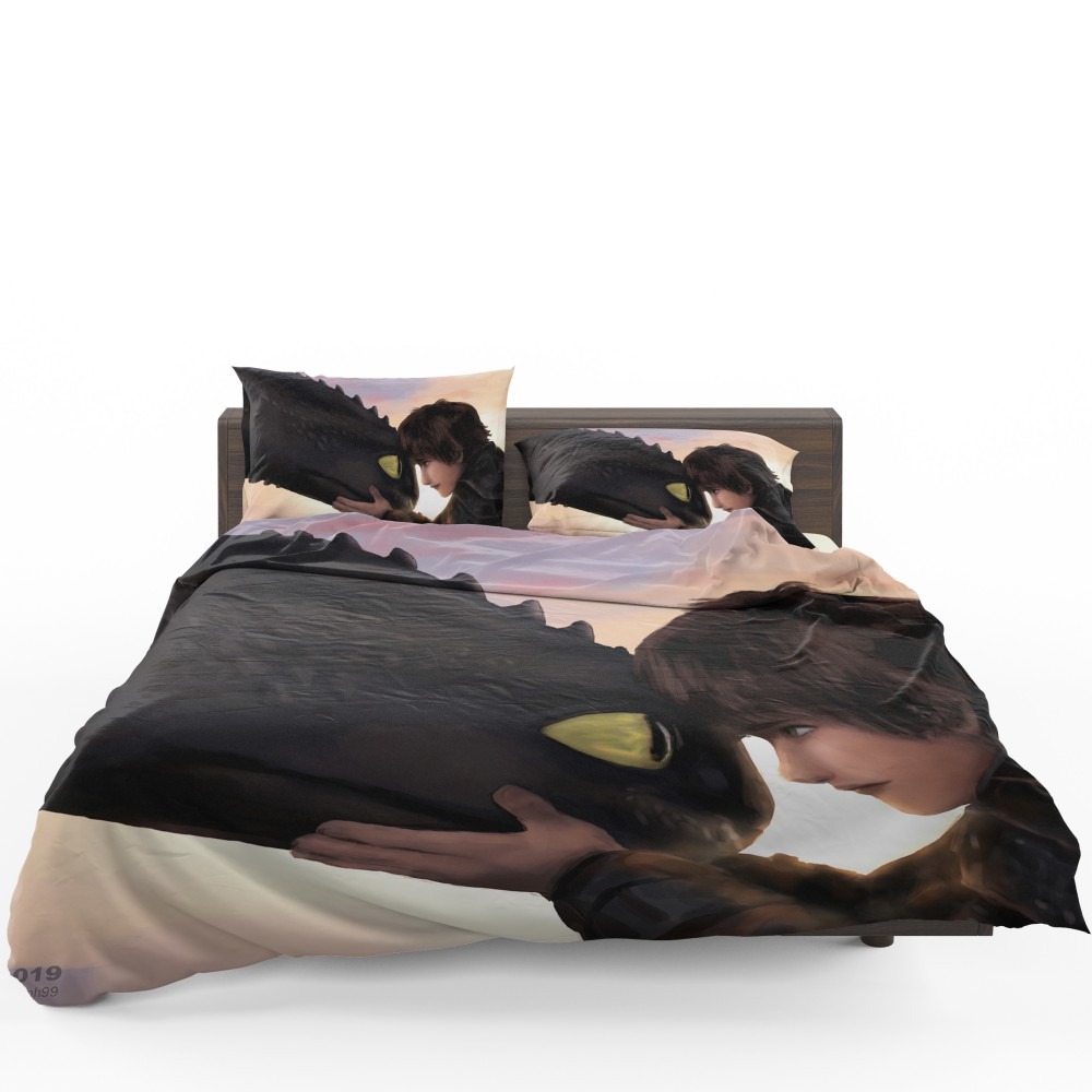 How To Train Your Dragon Movie Hiccup Toothless Bedding Set - Custom Bedding Set