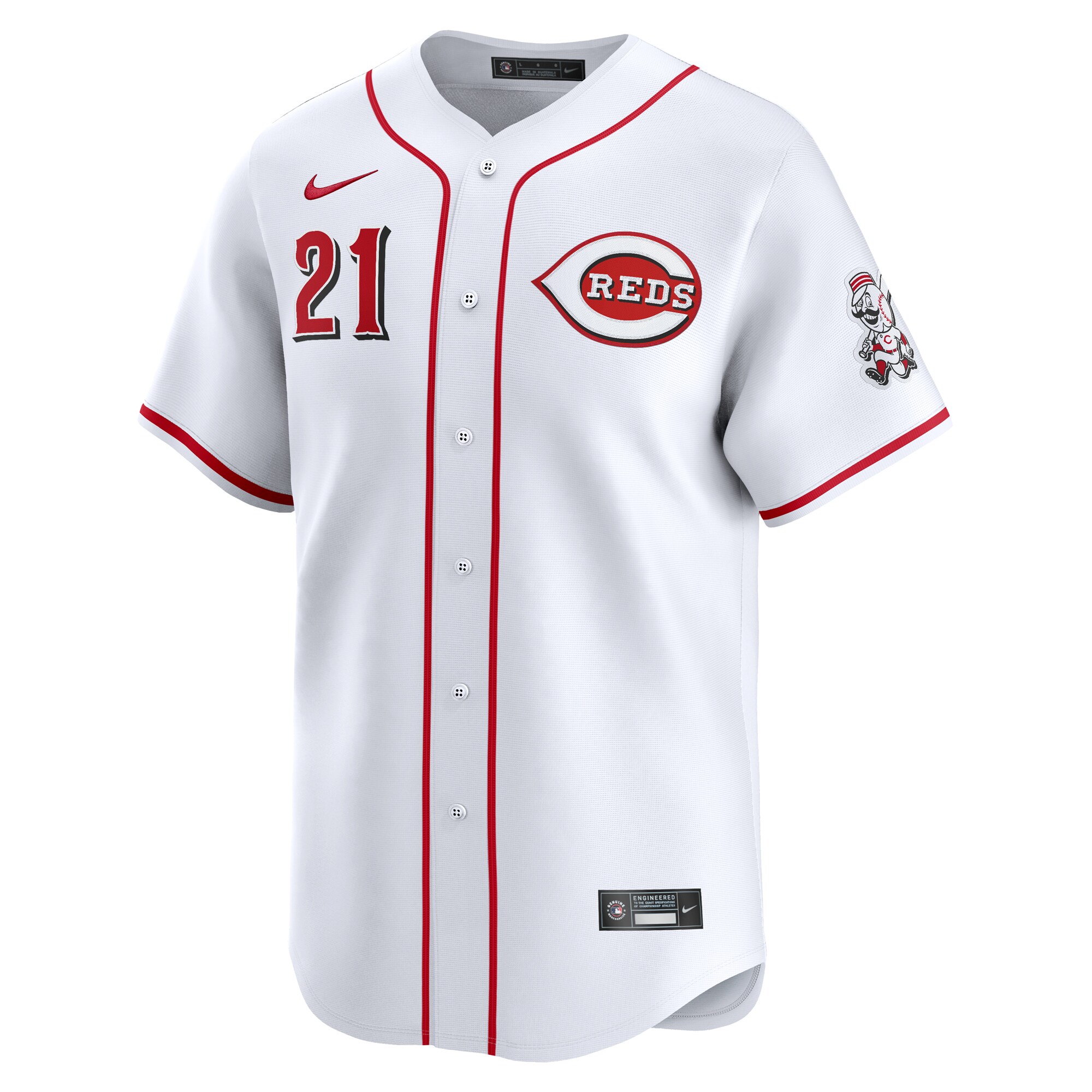 Alternative view of Hunter Greene Cincinnati Reds Home Limited Player Jersey - White