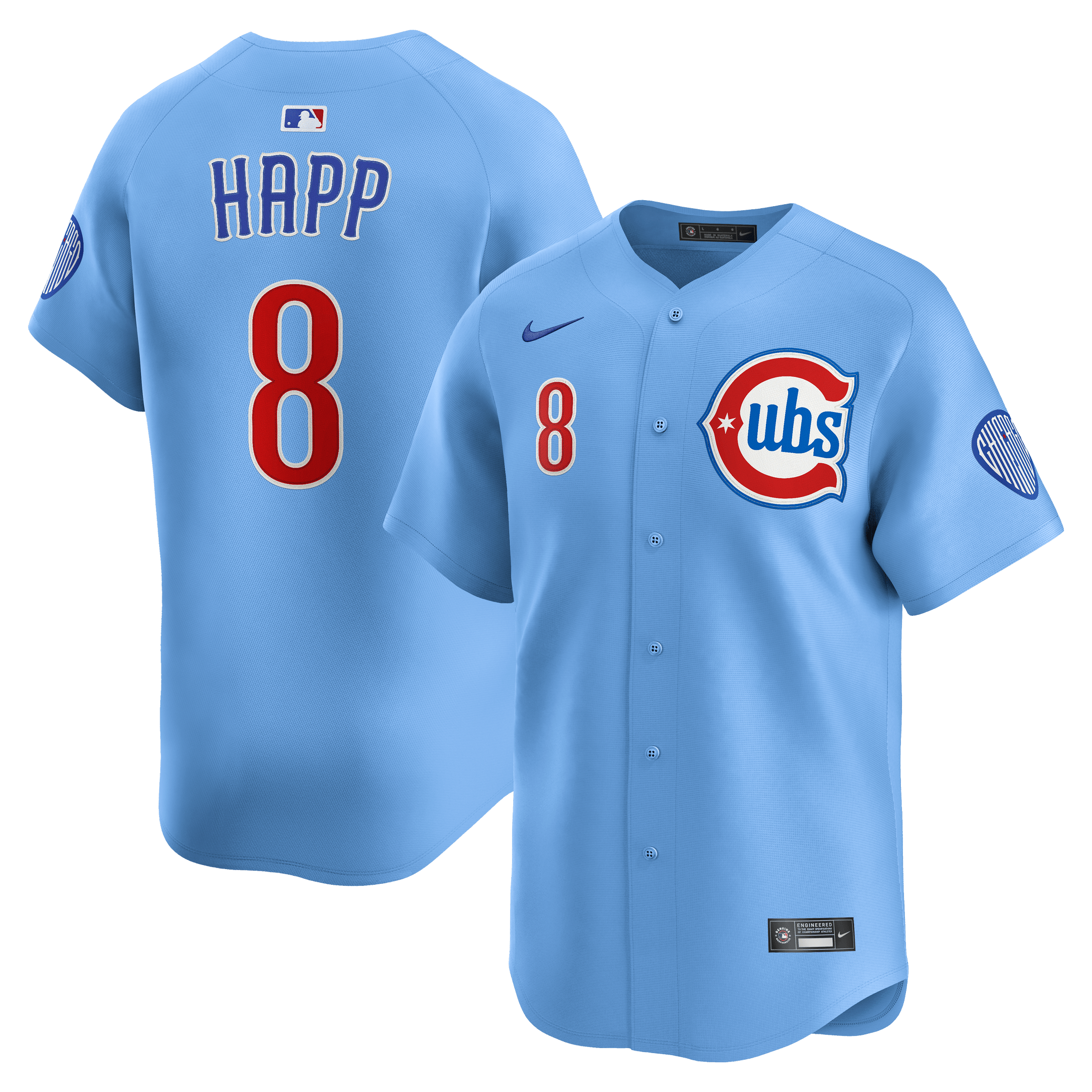 Ian Happ 8 Chicago Cubs Limited Alternate 2 Men Baseball Jersey - Baby Blue