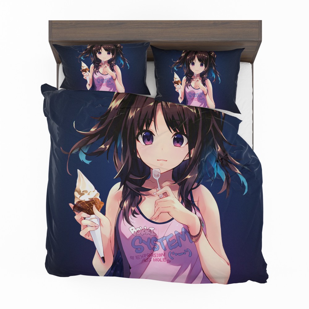 Alternative view of Ice Cream Desert Anime Girl Bedding Set - Custom Bedding Set