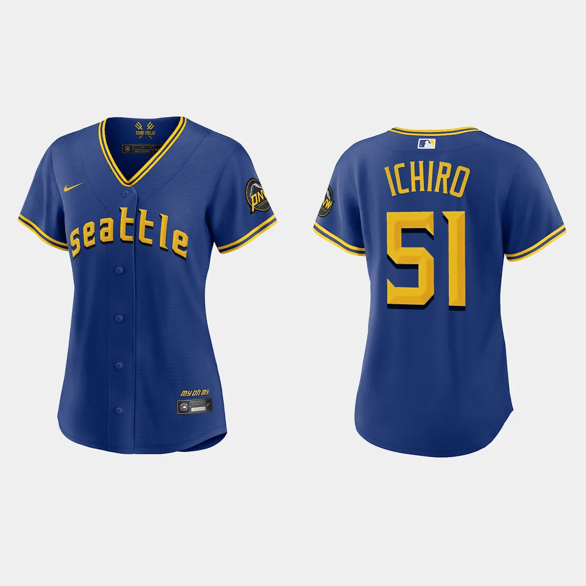 Ichiro Suzuki 51 Seattle Mariners 2023 City Connect Game Baseball Jersey - Women's Royal 